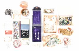 COLLECTION OF COSTUME & SILVER JEWELLERY