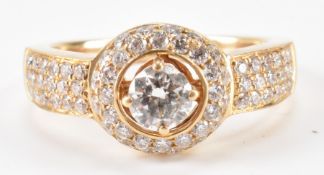 GOLD & DIAMOND CLUSTER RING