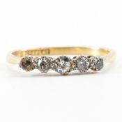 18CT GOLD & DIAMOND FIVE STONE RING