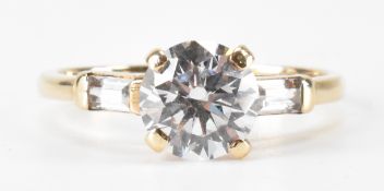 VINTAGE GOLD & CZ DRESS RING