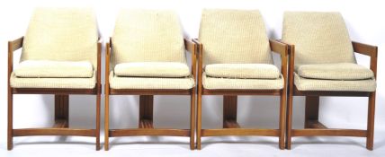 MATCHING SET OF FOUR SOUTH AFRICAN TEAK DINING CHAIRS