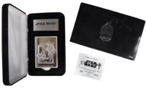 ESTATE OF JEREMY BULLOCH - STAR WARS - DISNEY SILVER PLAQUE