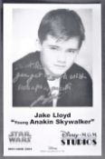 ESTATE OF JEREMY BULLOCH - JAKE LLOYD - PERSONAL SIGNED PHOTO