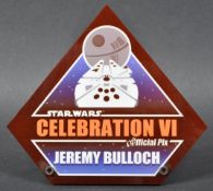 ESTATE OF JEREMY BULLOCH - STAR WARS CELEBRATION - PLAQUE