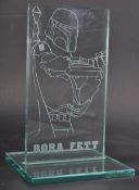 ESTATE OF JEREMY BULLOCH - STAR WARS - GLASS BOBA FETT DISPLAY
