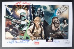 ESTATE OF JEREMY BULLOCH - STAR WARS - MULTI-SIGNED ARTWORK