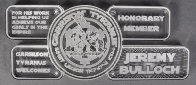 ESTATE OF JEREMY BULLOCH - STAR WARS - 501ST LEGION AWARD