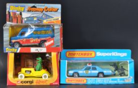 COLLECTION OF VINTAGE CORGI, DINKY AND MATCHBOX DIECAST MODELS