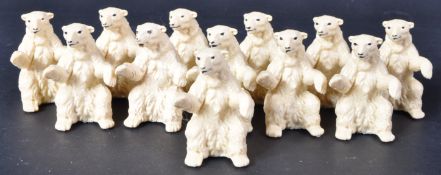 TRADE BOX OF VINTAGE BRITAINS SITTING POLAR BEARS