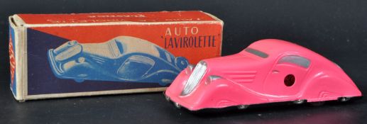 VINTAGE FRENCH MADE PLASTIC CLOCKWORK MODEL