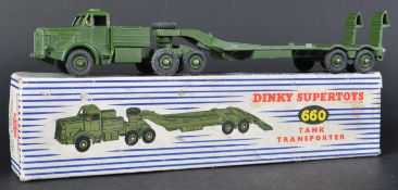 ORIGINAL VINTAGE DINKY SUPERTOYS DIECAST TANK TRANSPORTER