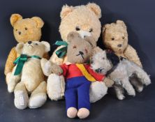 COLLECTION OF VINTAGE ENGLISH SOFT TOY TEDDY BEARS