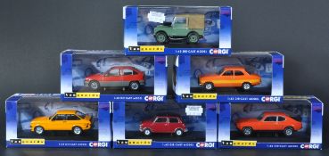 COLLECTION OF CORGI VANGUARDS 1/43 SCALE DIECAST MODEL CARS