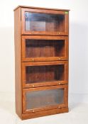 A RETRO VINTAGE MID CENTURY OAK LAWYERS BOOKCASE