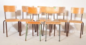 SEVEN MID CENTURY INDUSTRIAL CAFE DINING CHAIRS