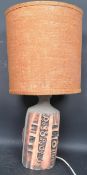 RETRO 1960S TREMAEN POTTERY CORNISH LAMP BASE