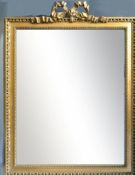 VINTAGE GILT BOW ADAMS CLASSICAL REVIVAL WALL HANGING MIRROR