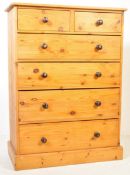20TH CENTURY COUNTRY PINE CHEST OF DRAWERS