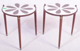 A PAIR OF RETRO VINTAGE MID 20TH CENTURY PETAL TABLES