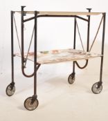 A RETRO VINTAGE MID 20TH CENTURY FLORAL FOLDING TROLLEY