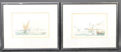 PAIR OF MID 20TH CENTURY ITALIAN WATERCOLOURS