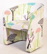 RETRO VINTAGE 20TH CENTURY DESIGNER BUCKET ARMCHAIR