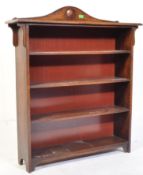 A LATE 19TH CENTURY VICTORIAN OAK OPEN BOOKCASE