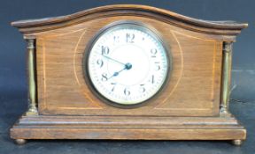 EDWARDIAN MAHOGANY INLAID MANTEL CLOCK