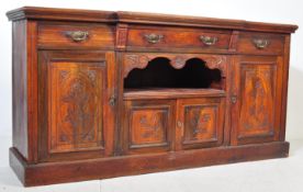 EDWARDIAN ART NOUVEAU MAHOGANY DRESSER