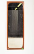A RETRO VINTAGE CIRCA 1960S DANISH TEAK WALL MIRROR