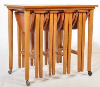 MID CENTURY TEAK POUL HUNDEVAD STYLE NEST OF TABLES