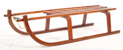 1930S MAHOGANY PULL ALONG SLEIGH