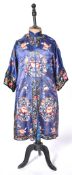 19TH CENTURY CHINESE SILK KIMONO IN COBALT