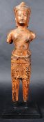 EARLY 20TH CENTURY LARGE BRONZE KHMER FIGURE