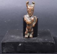 PRE COLUMBIAN BRONZE HORNED FIGURE