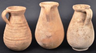 COLLECTION OF THREE ANCIENT ROMAN POTTERY VASES