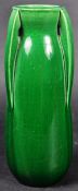 19TH CENTURY JAPANESE AWAJI MONOCHROME GREEN VASE