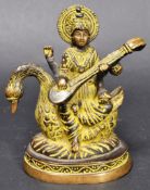 19TH CENTURY INDIAN HINDU BRONZE OF SARASWATI