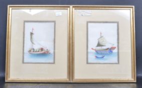 TWO CHINESE ORIENTAL RICE PAPER PICTURES