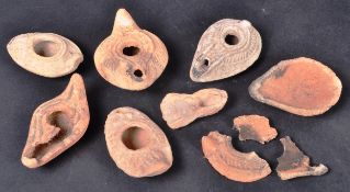 COLLECTION OF ANCIENT BYZANTINE OIL LAMPS