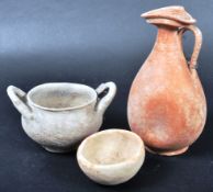 COLLECTION OF ANCIENT POTTERY PIECES