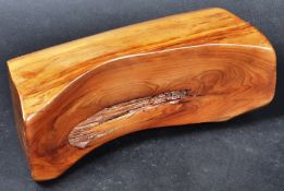 UNUSUAL JAPANESE WABI SABI CEDAR KINTSUGI DECORATED PILLOW