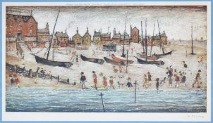 LS LOWRY - DEAL BEACH - SIGNED LITHOGRAPH PRINT