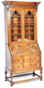 EARLY 20TH CENTURY JACOBEAN REVIVAL OAK BUREAU BOOKCASE