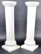 PAIR OF 19TH CENTURY ITALIAN PORCELAIN COLUMNS