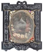 EARLY 20TH CENTURY EDWARDIAN BAKELITE HANGING MIRROR