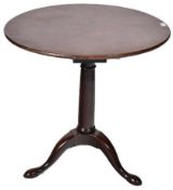 18TH CENTURY GEORGE III MAHOGANY BIRDCAGE TABLE