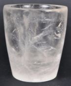 CARVED ROCK CRYSTAL VASE