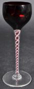 18TH CENTURY DOUBLE AIR TWIST STEM WINE DRINKING GLASS