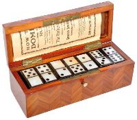 SET OF 19TH CENTURY DOMINOS IN CASE